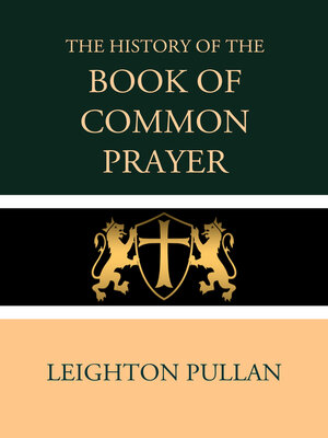 cover image of The History of the Book of Common Prayer
